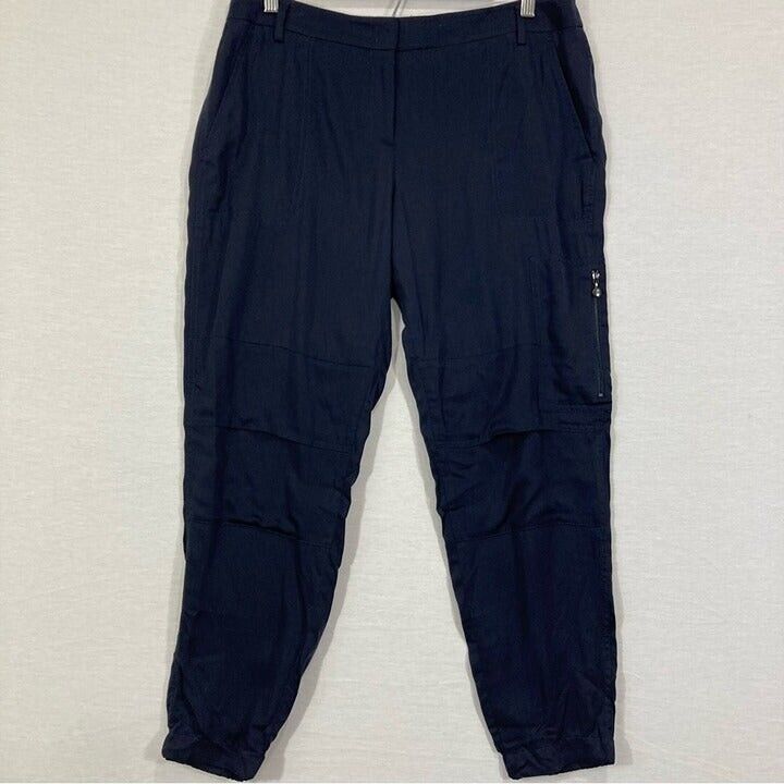 Akris Punto Dark Navy Ultra Soft Lyocell Cargo Pants/Joggers size 10