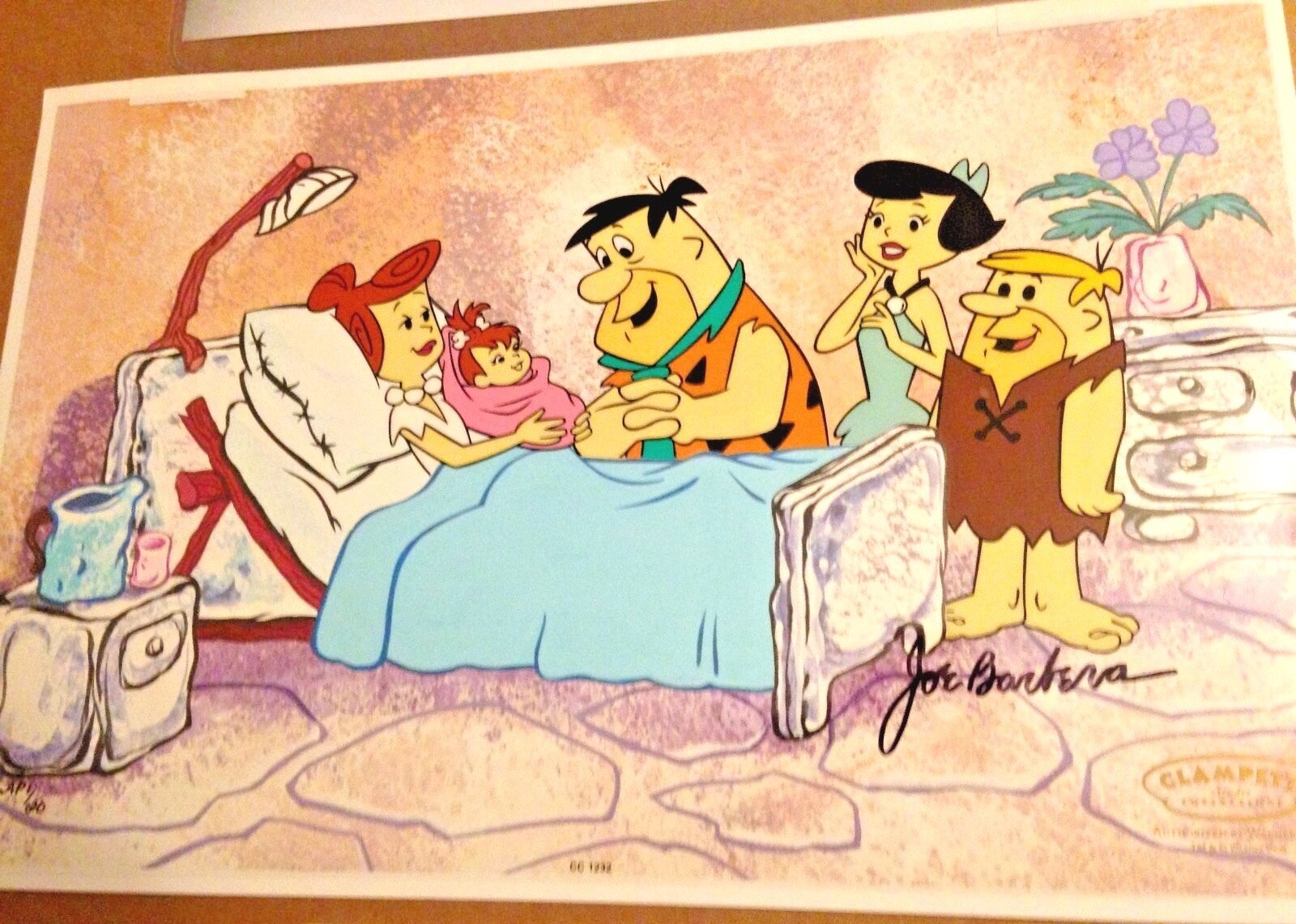 Flintstones Cel Hanna Barbera Signed The Blessed Event Number1 Artist Proof Cell
