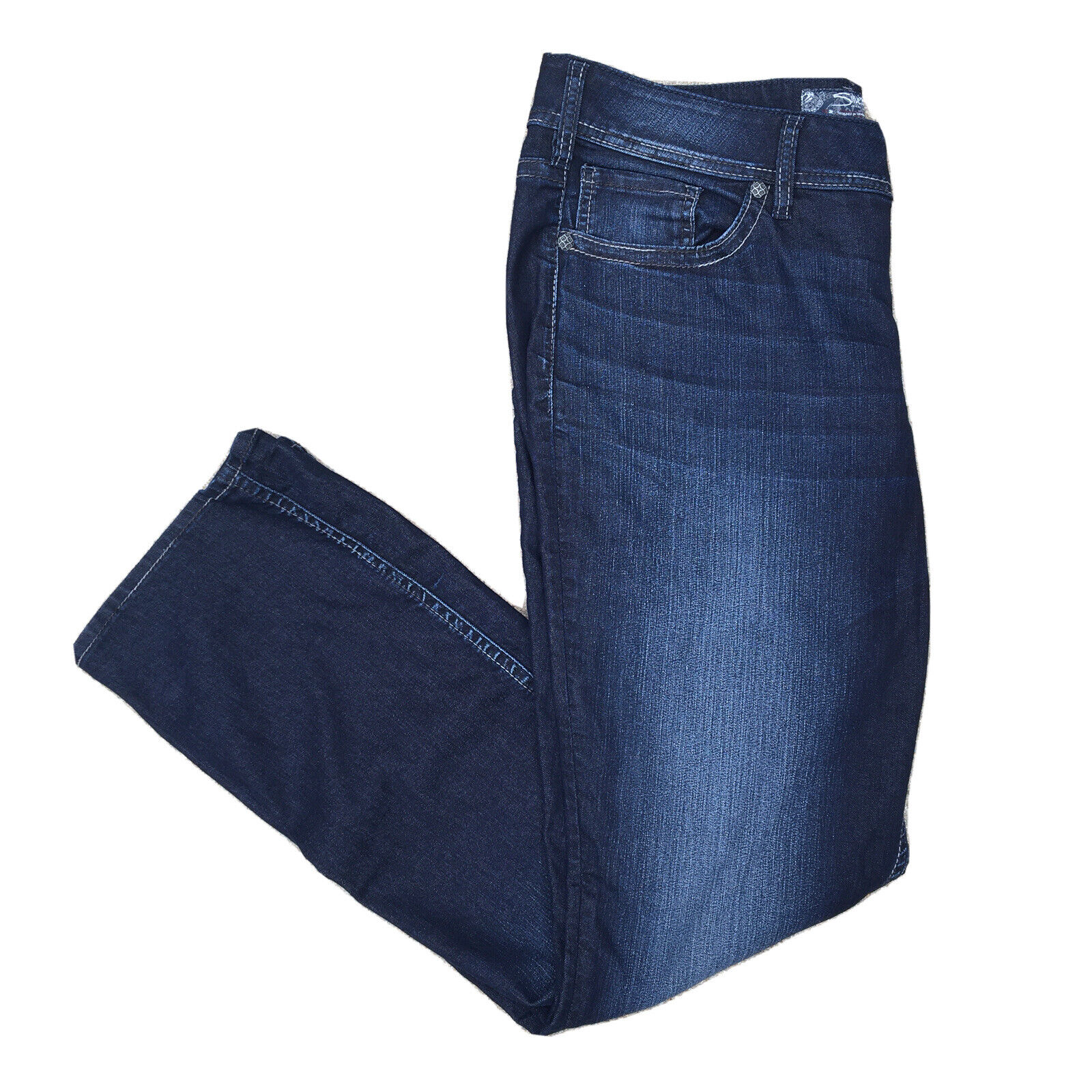 Silver Jeans Womens Suki 17” Boot Cut Denim Blue Dark Wash Size 18 Inseam 32.5”