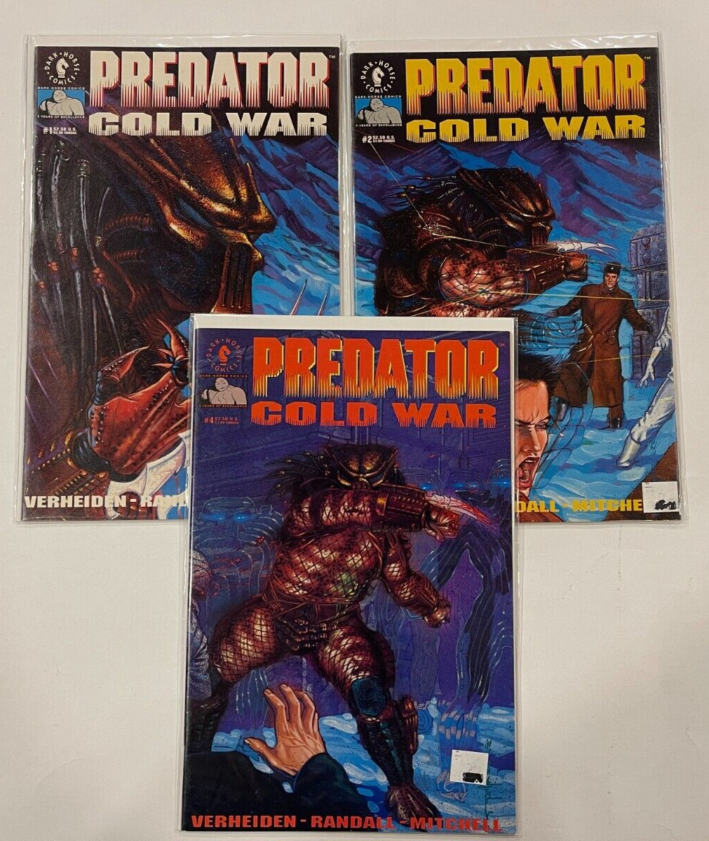Predator Cold War LOT (3) #1, 2, 4 -  1991 Dark Horse Comics