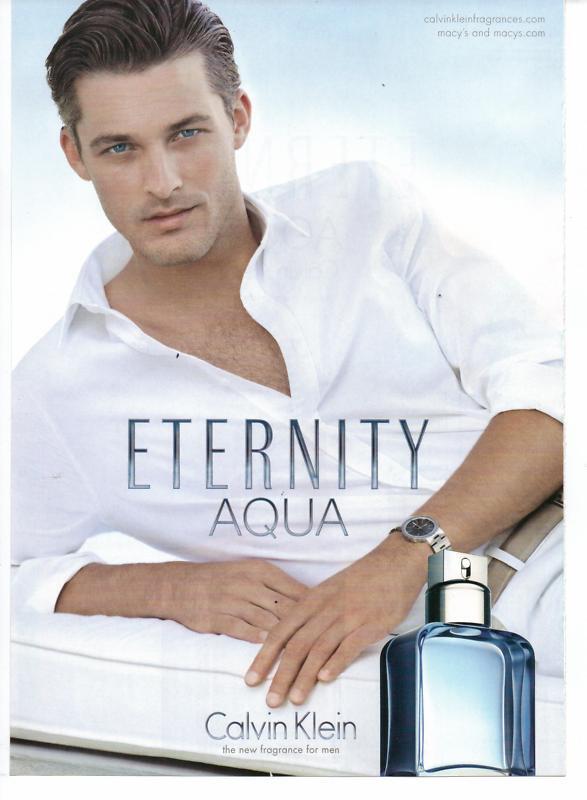 2011 Calvin Klein Eternity Aqua Cologne Magazine Print Advertisement Page