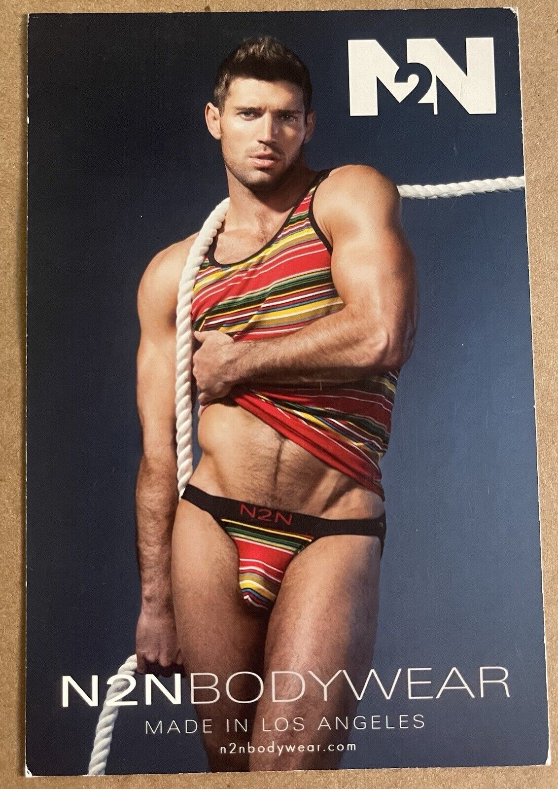 Bo Roberts X N2N Bodywear Promo Card Ad Mailer Male Model