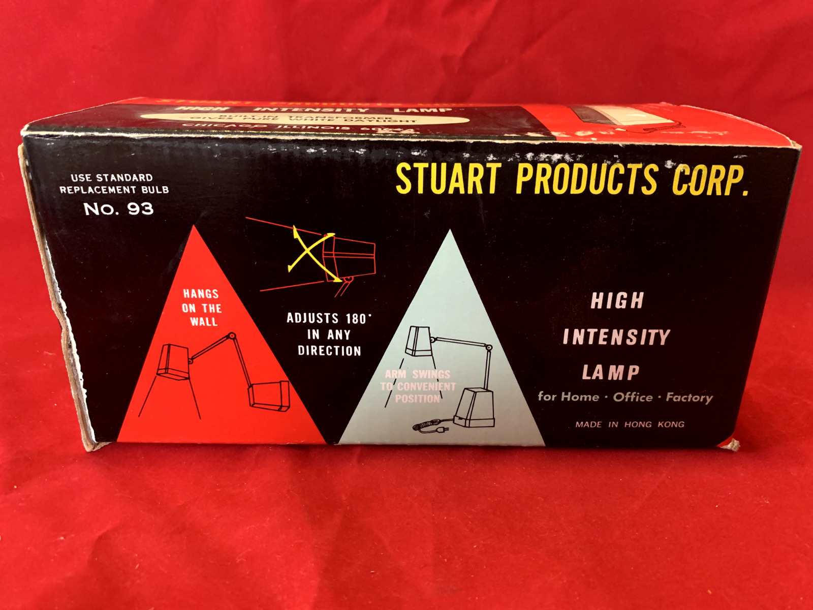 Vintage NOS/New Stuart Products Small High Intensity Wall Lamp (14H)