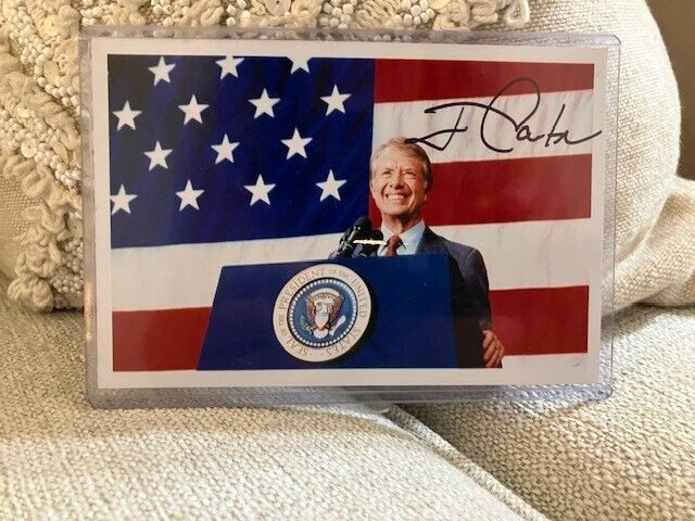 Autographed Jimmy Carter 5 x 7 WOW U.S President Signed Authentic