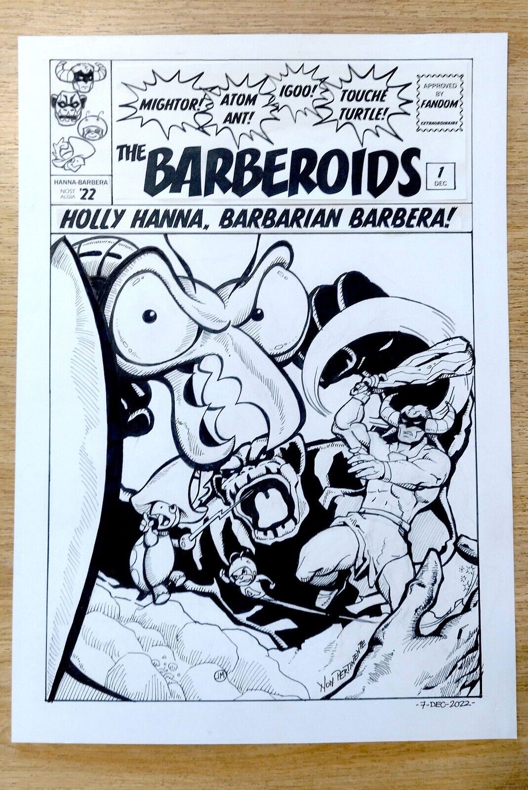 Barberoids: Avengers #1 Cover Recreation in Hanna-Barbera Style Original Artwork