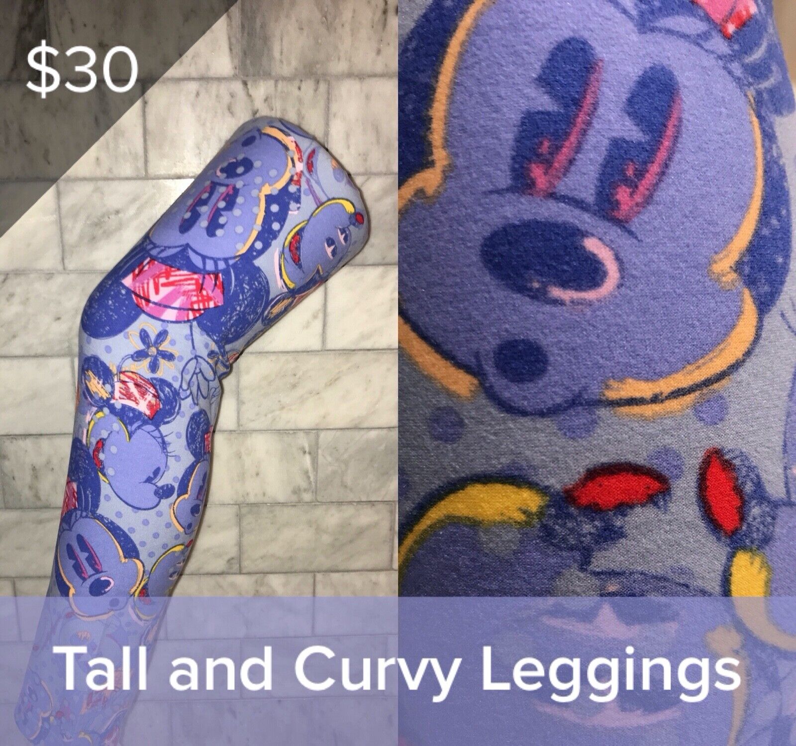 LuLaRoe Tall and Curvy T&C leggings brand new BN Vintage 2017 DISNEY collection