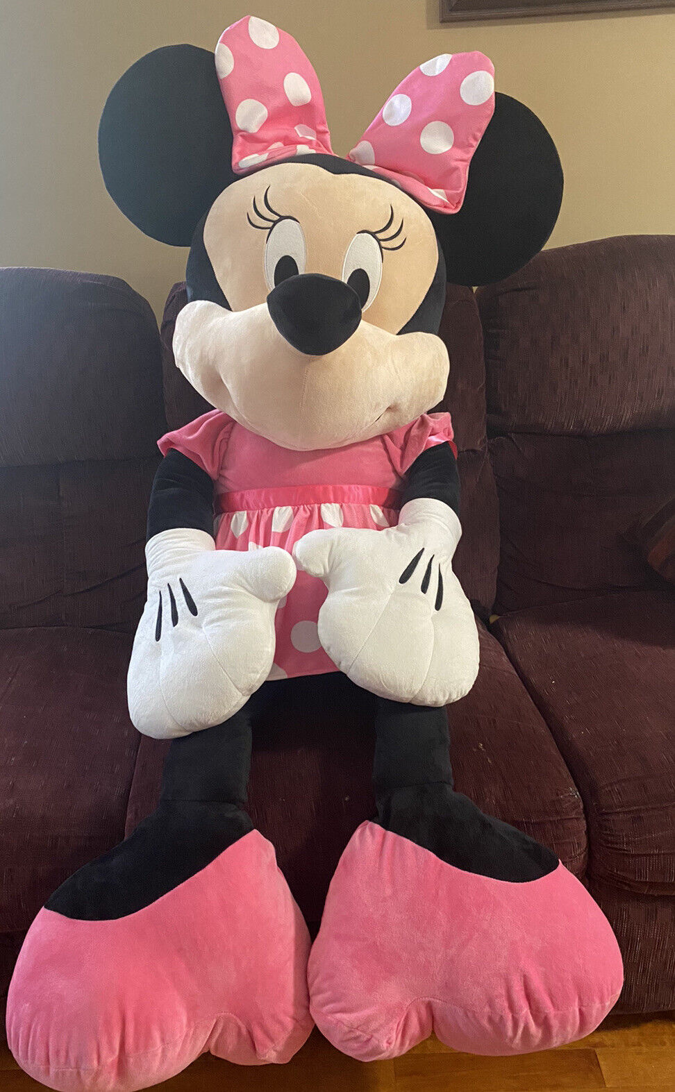 Rare New 63” Jumbo Plush Disney Minnie Mouse
