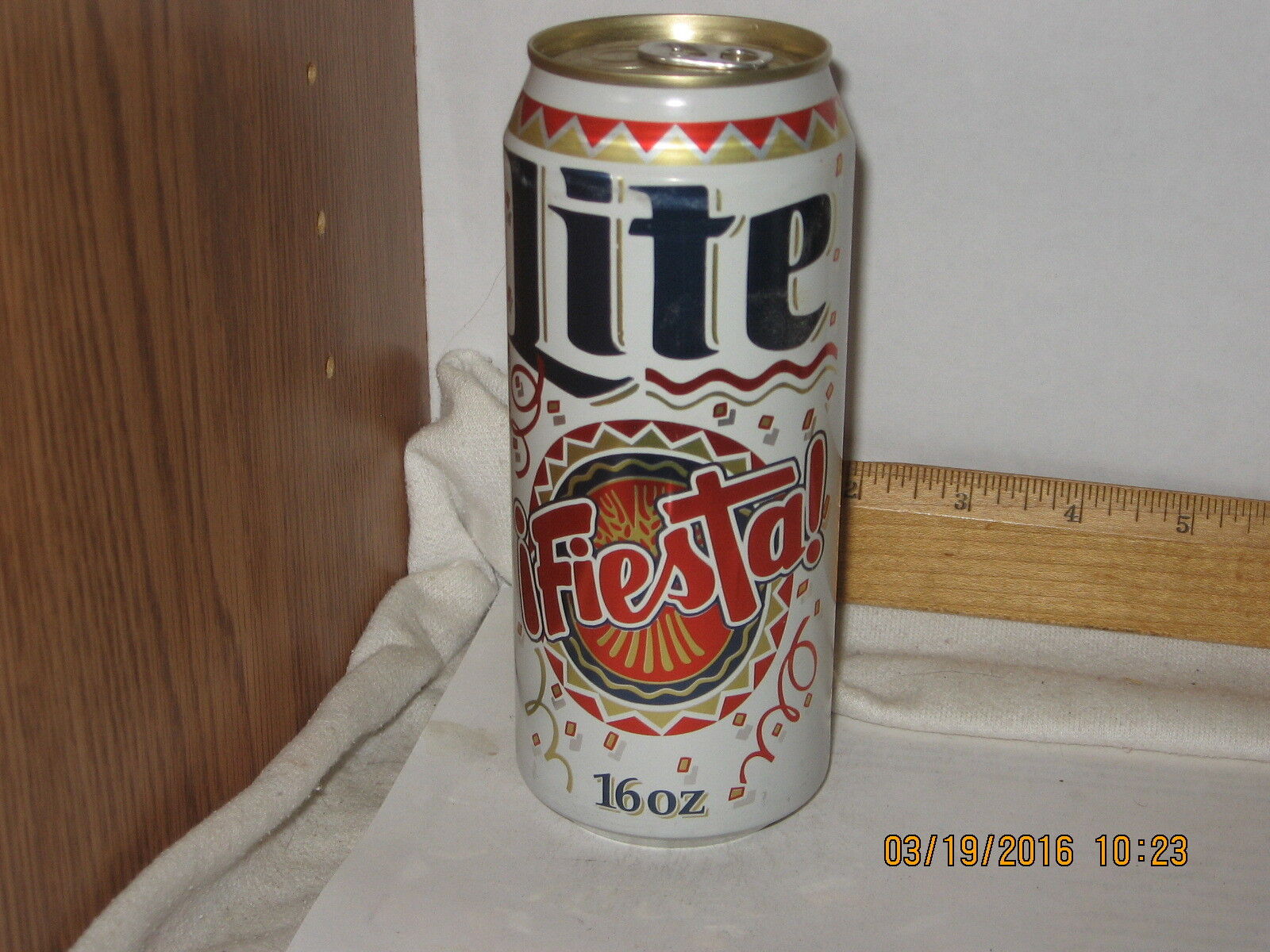 Miller Lite ¡Fiesta 16 oz beer can - Lite Fiesta 16 oz can