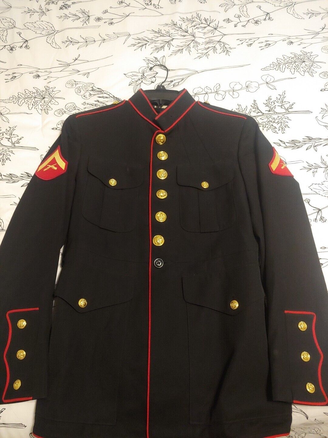 US Marines USMC Enlisted Dress Blue Male Jacket Coat Size 39 Short