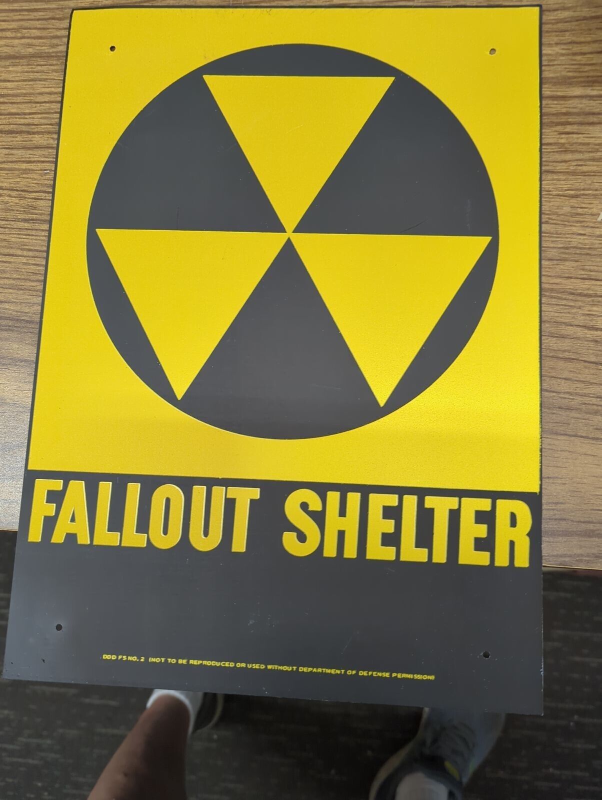 $32 Original Fallout Shelter Sign Not a Reproduction 