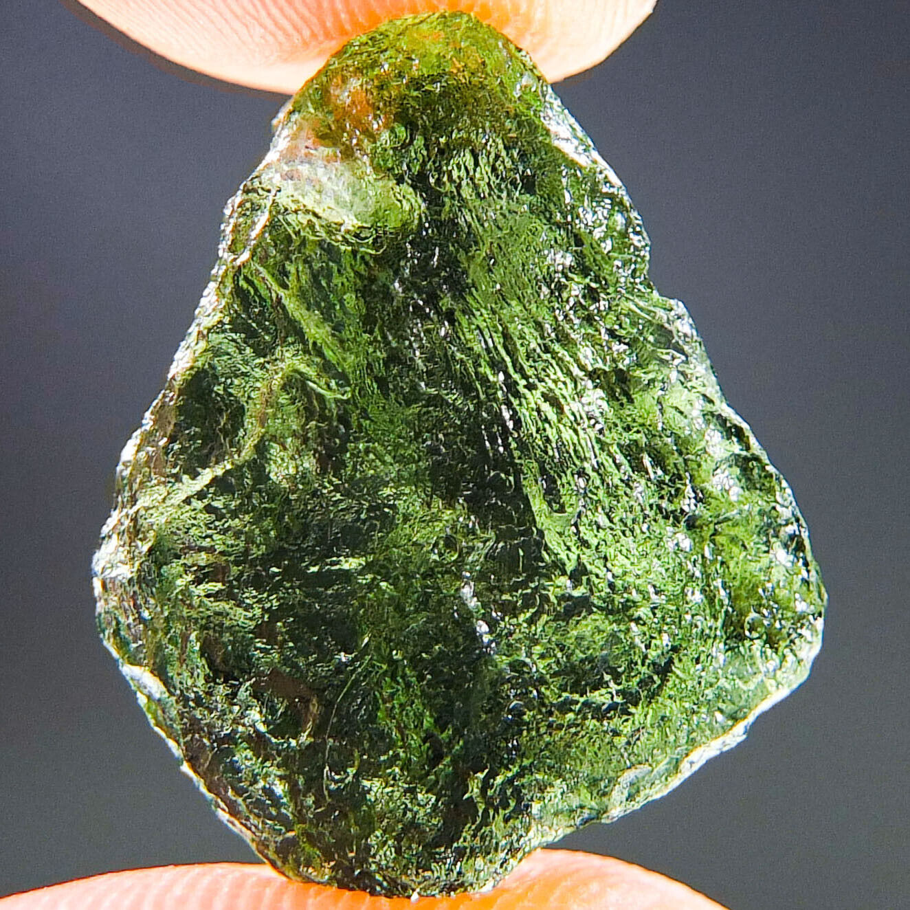 Moldavite - Intensive green color - CERTIFIED