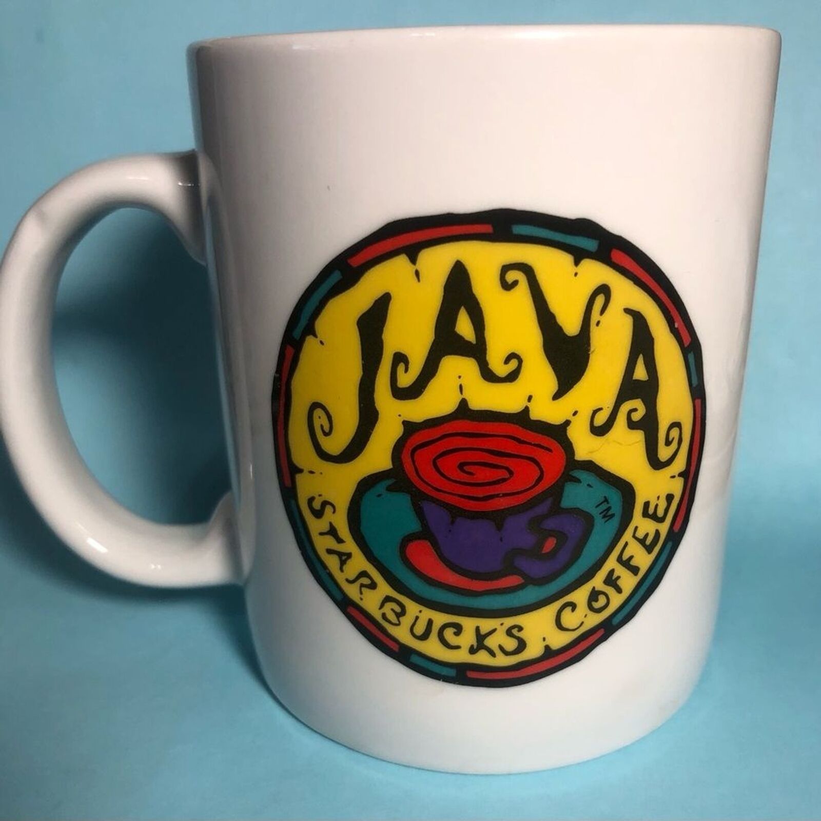 Vintage ‘90’s Starbucks Coffee -JAVA colorful mug