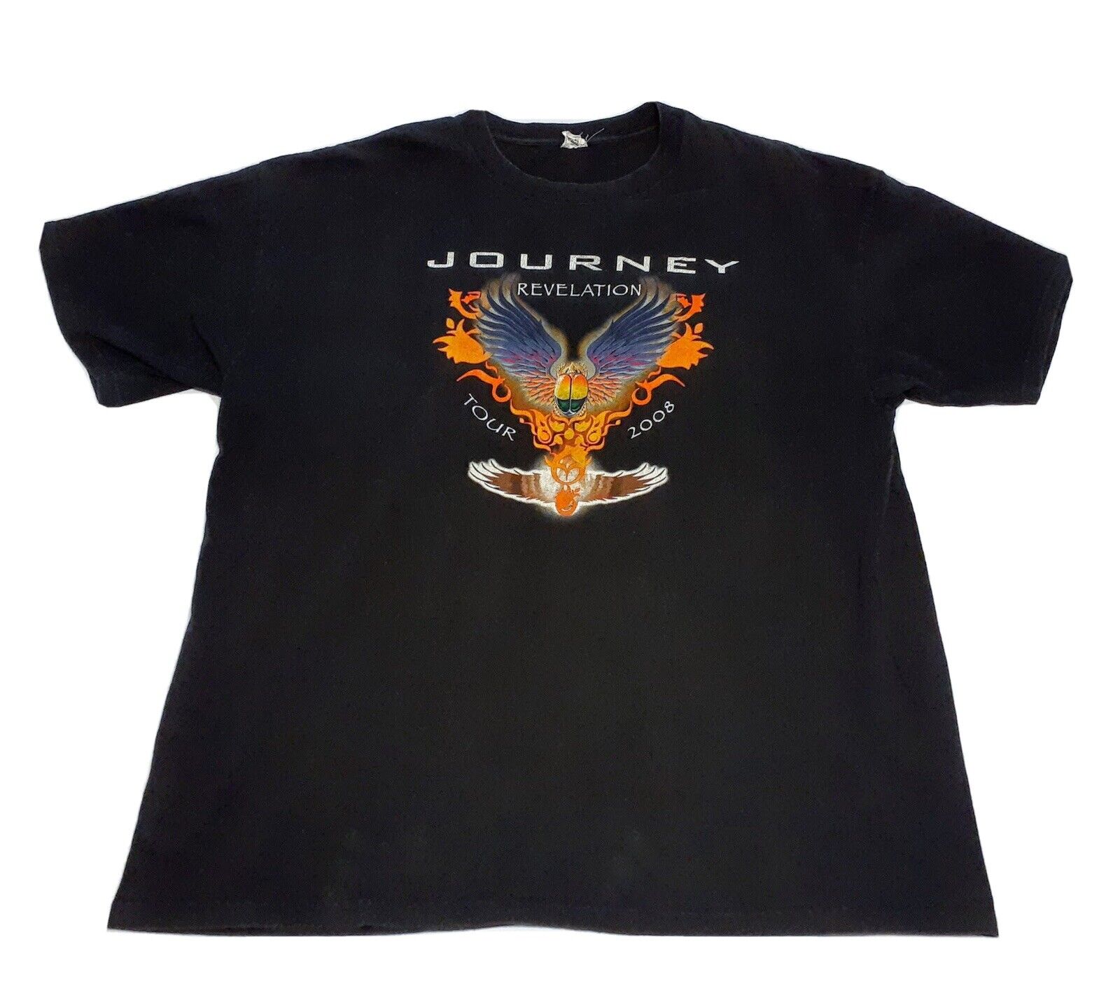 JOURNEY REVELATION TOUR 2008 USA CONCERT ROCK HEAVY METAL XL BLACK T-SHIRT