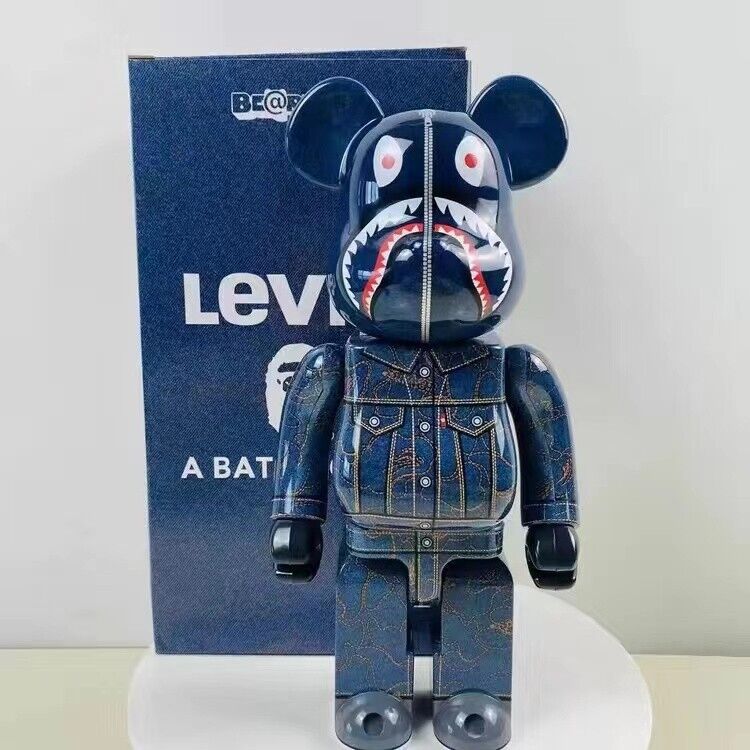 400%Bearbrick Cowboy Levi\'s Shark Action Figure Home Deco Gift Art Toy Doll