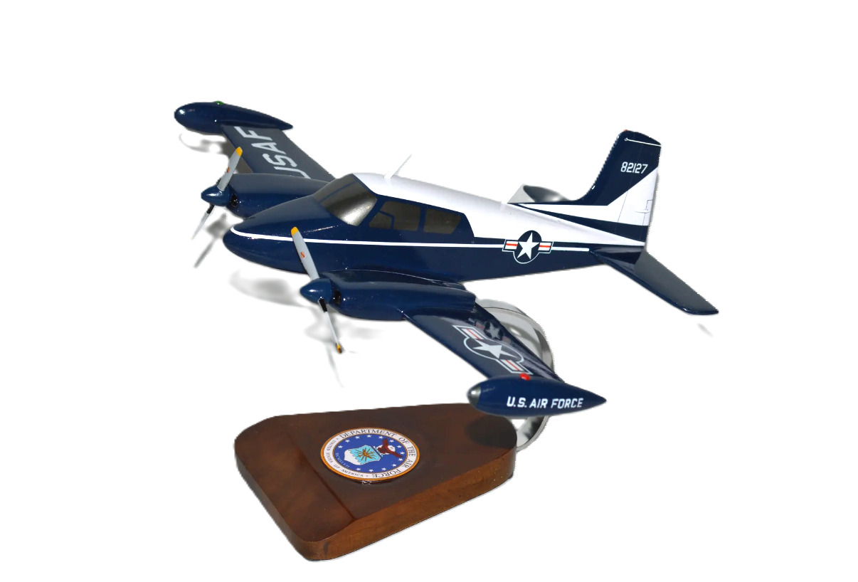 USAF Cessna U-3 Blue Canoe Transport Desk Top Display Model 1/24 SC Airplane New