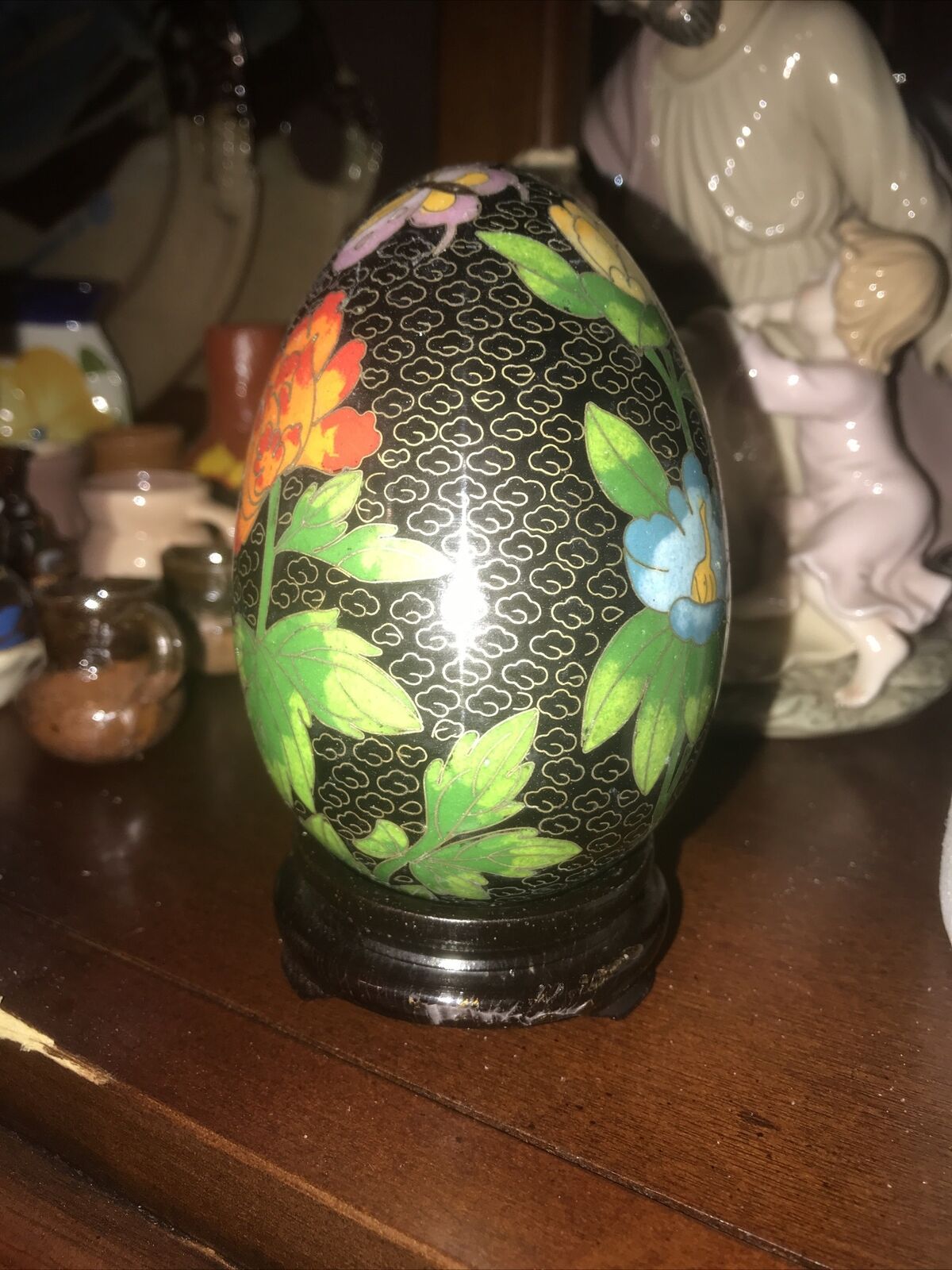 Unique Vintage Satsuma  Large Ceramic Egg - Vintage & collectibles