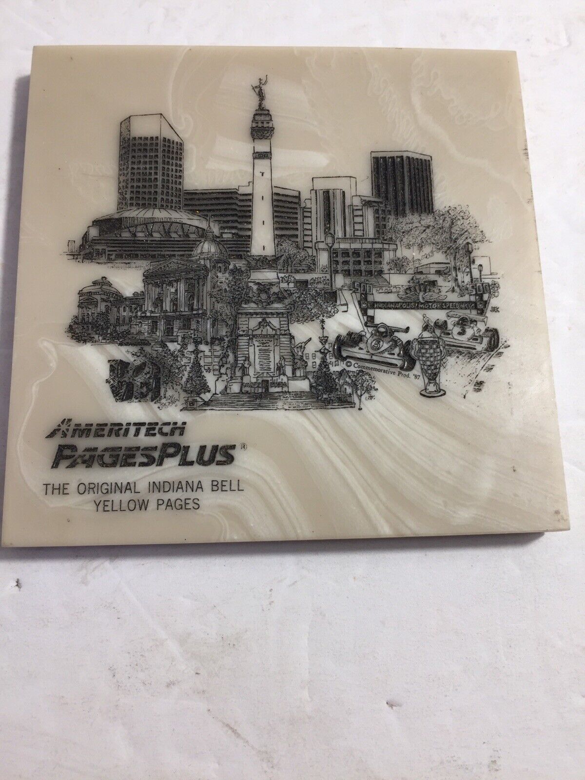 Vintage AMERITECH PAGES PLUS Indiana Bell Yellow Pages Coaster