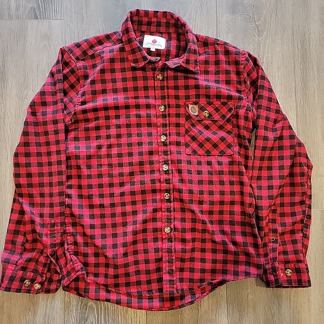 Odell Brewing Buffalo Plaid Flannel Long Sleeve  Button Up Sz Large