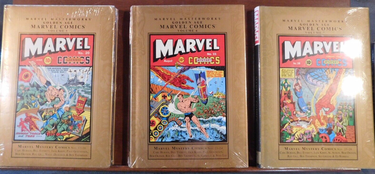 LOT OF 3 Marvel Comics Volume 5- 7 Masterworks Golden Age 2008 Hardcover New/SL