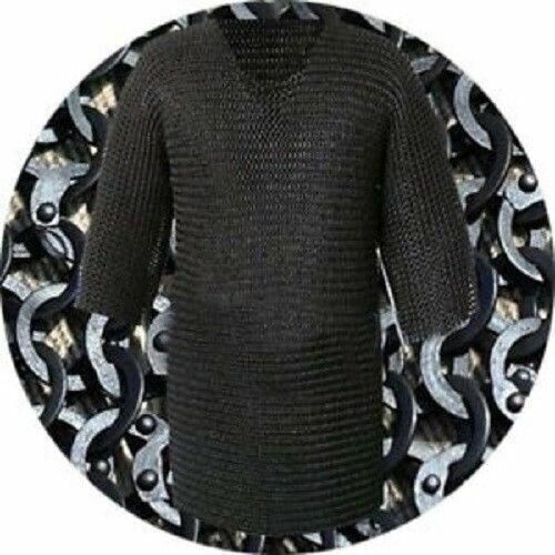 Chain mail Shirt Flat Riveted with Flat Washer this shirt Size XXL