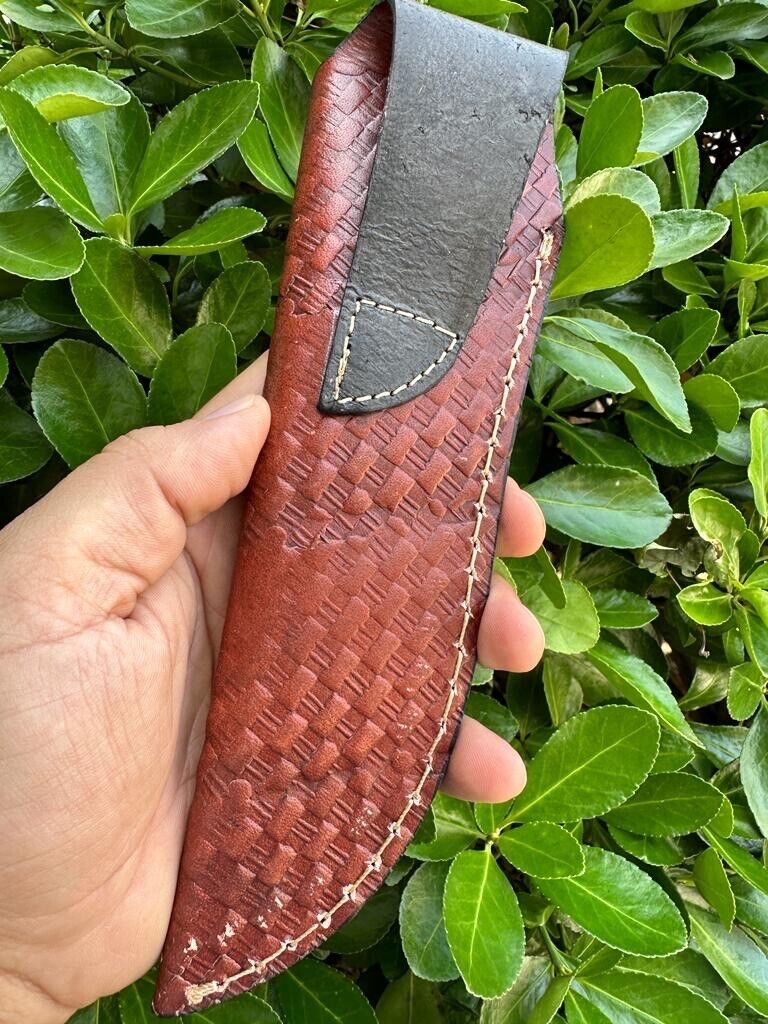 HANDMADE Genuine Leather Hand Crafted BELT SHEATH Holster FIXED BLADE KNIFE EDC