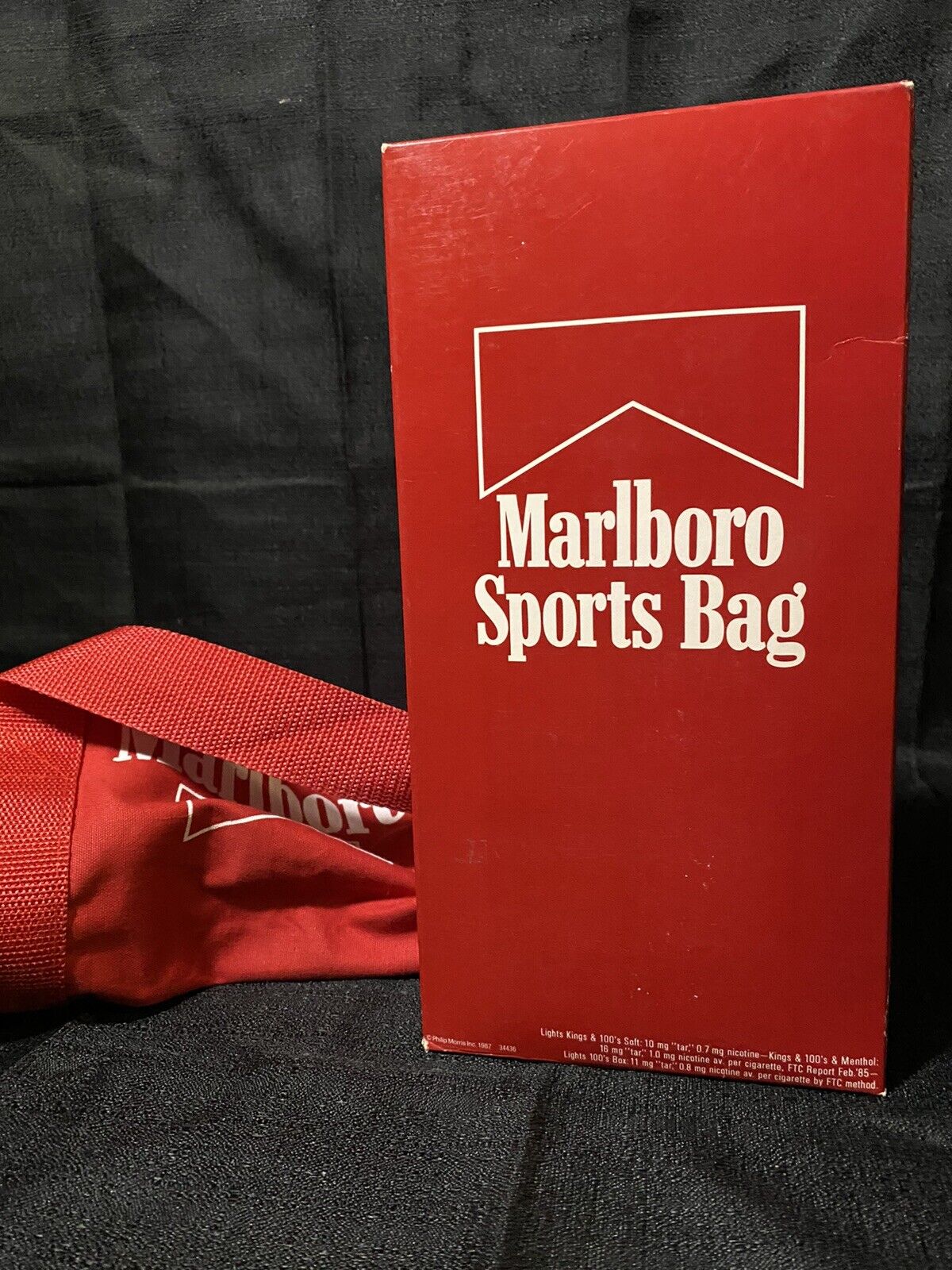 Vintage 80s Marlboro Cigarettes Sports Bag NEW In Box Duffle Bag Carry On 1987
