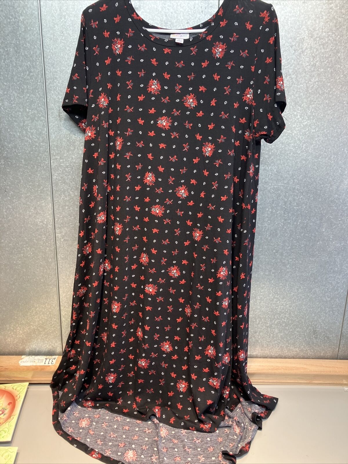 LuLaroe Disney Ursula Dress Size L Red & Black Colors