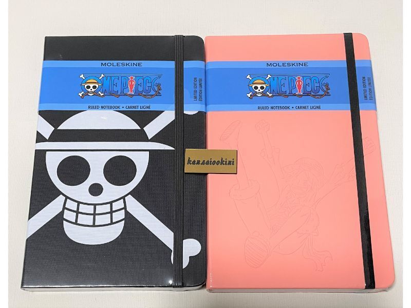 Moleskine x One Piece Notebook Ltd Edition Thousand Sunny Luffy Set Black Pink 