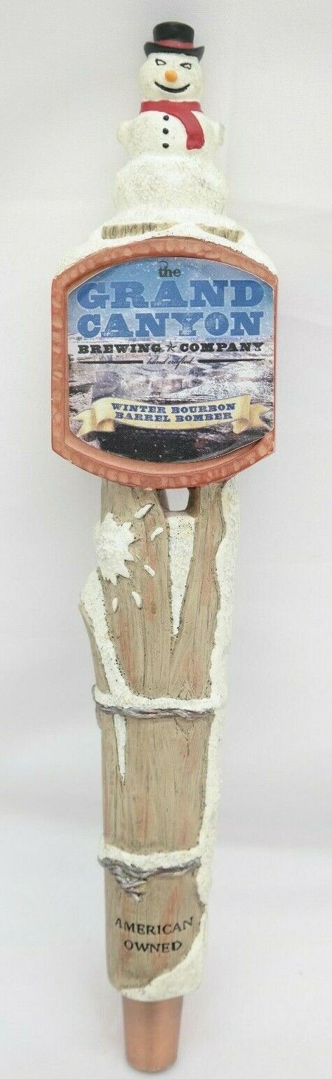Grand Canyon Brewing Co Winter Snowman Topped Beer Tap Handle Man Cave  MB