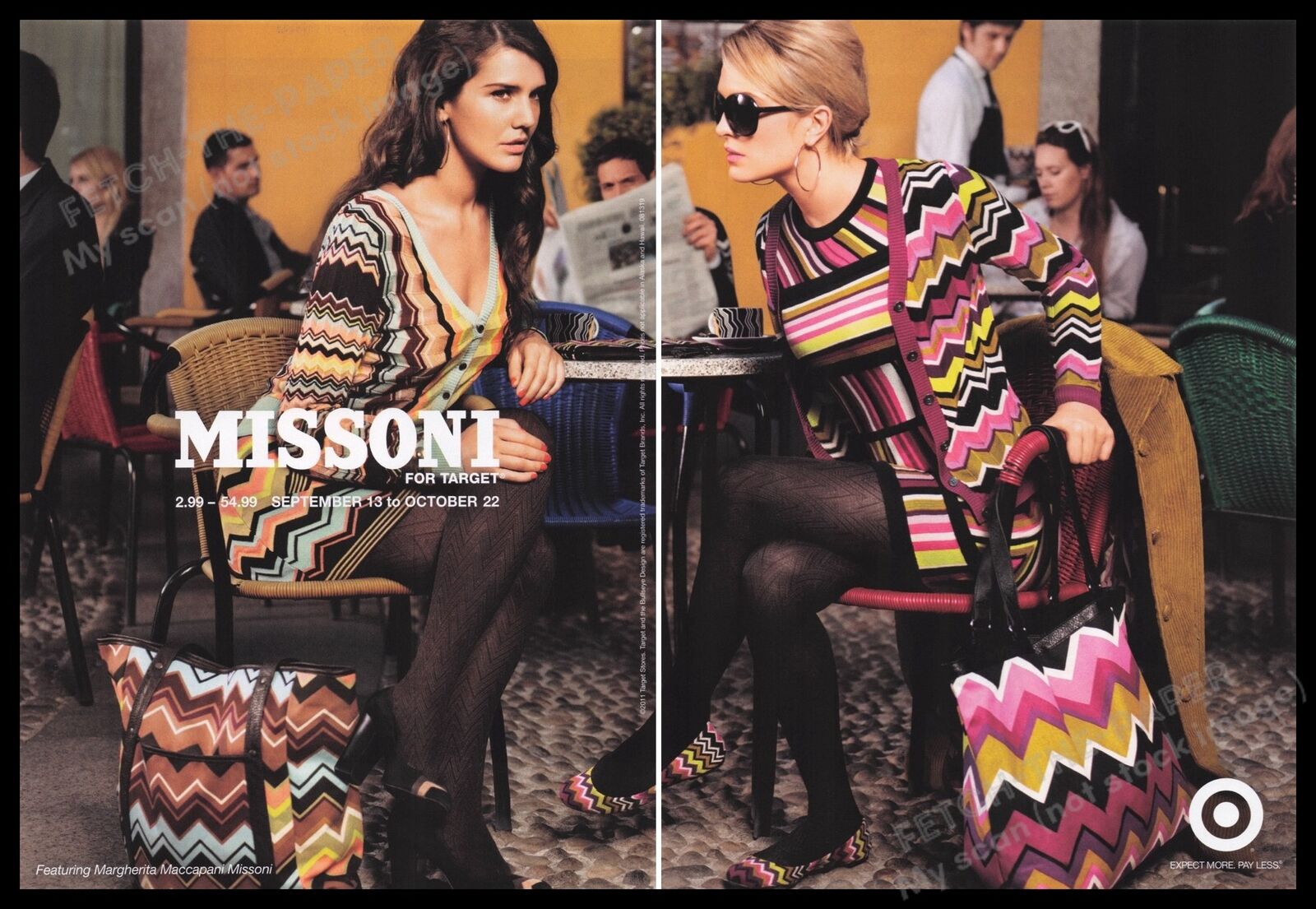 Missoni Fashion 2000s Print Advertisement (2 pages) 2011 Legs Tights Cafe