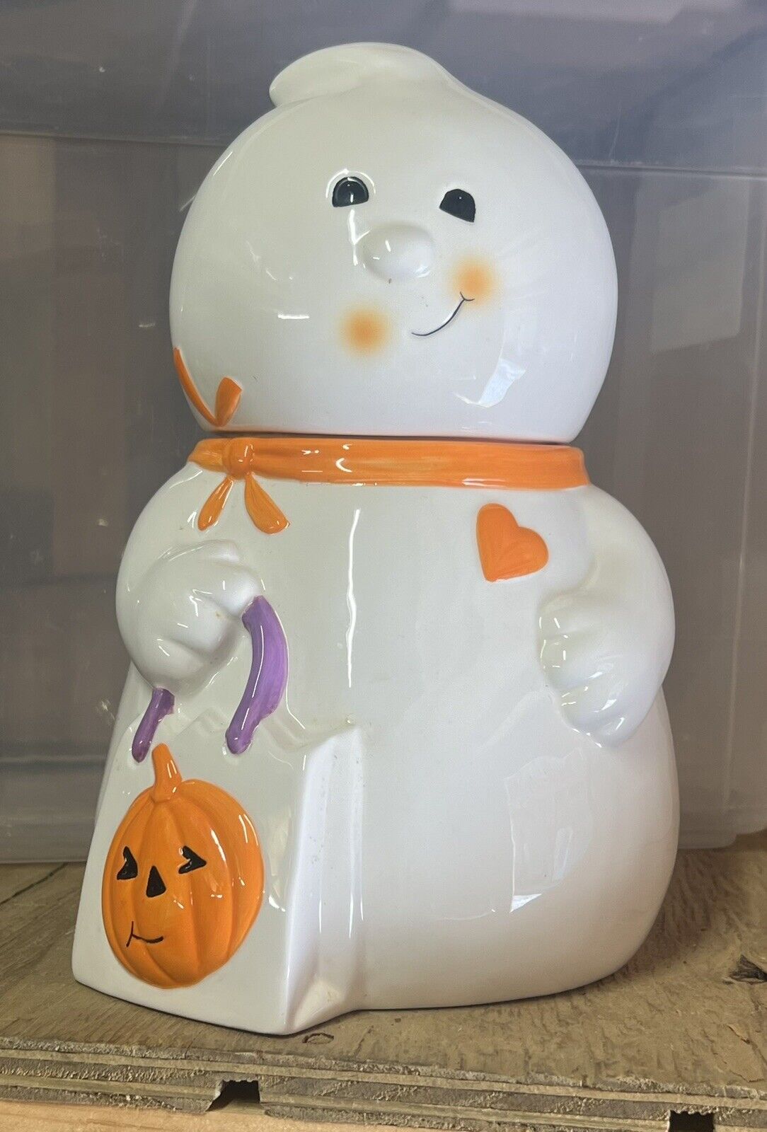 Vintage Hallmark Halloween Trick Or Treat Ghost Cookie Jar