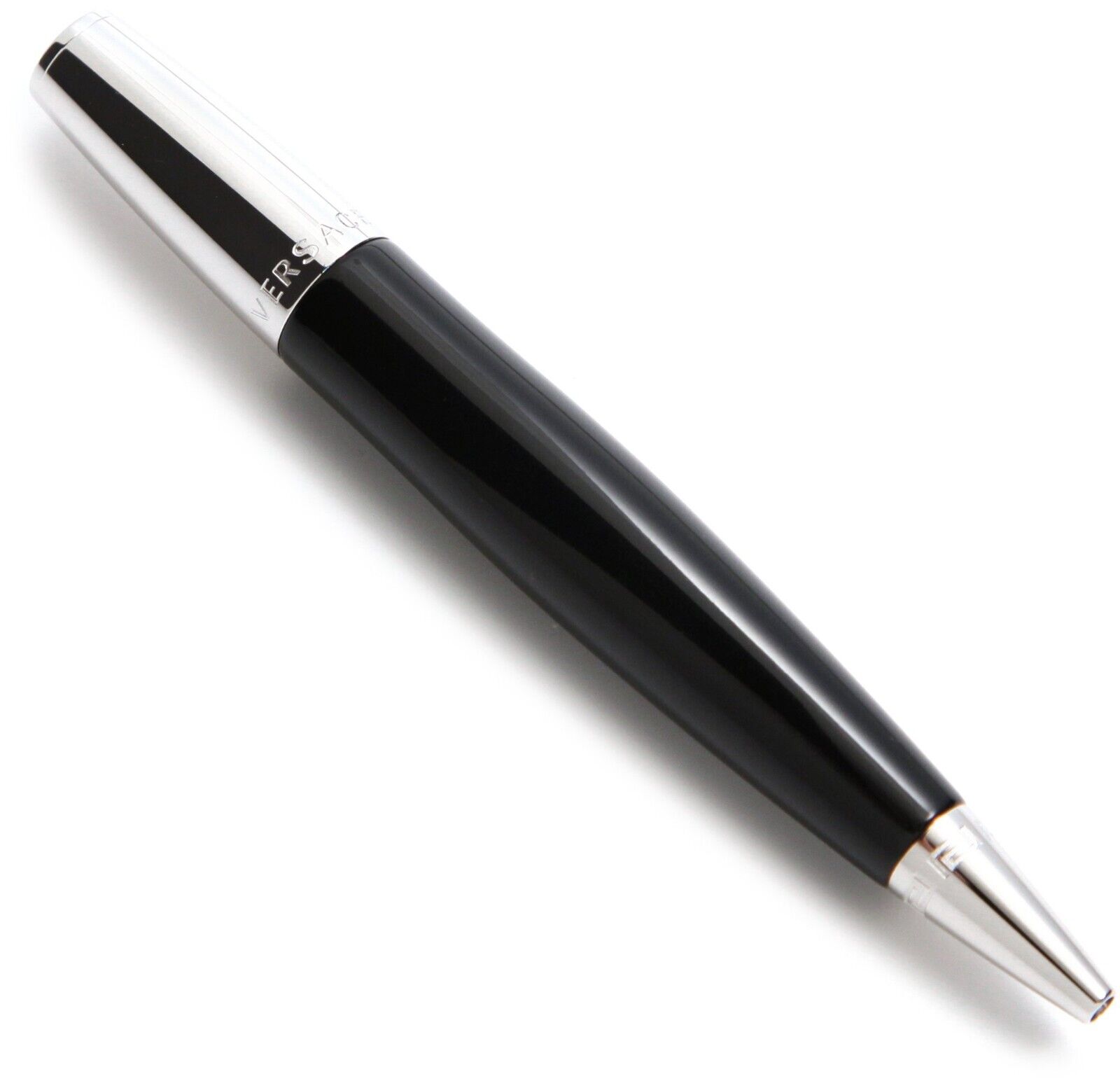 Versace Luxury Designer Pen Medusa Black Silver Ballpoint Pen - New