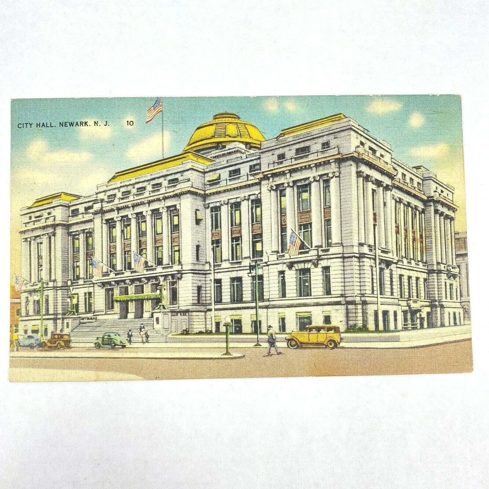 Vintage Newark Postcard Newark New Jersey City Hall Building USA Posted Stamped