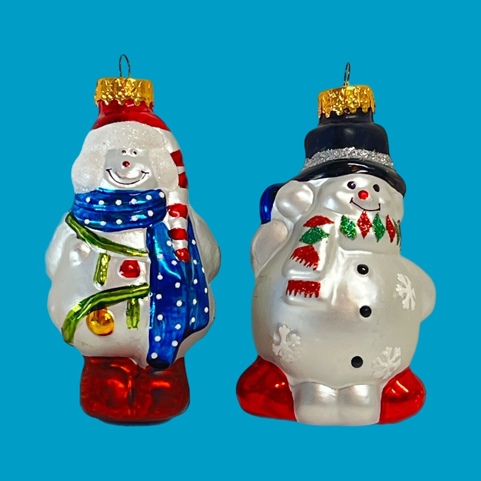 G & D Tree Ornaments Snowmen Christmas Holidays 4\
