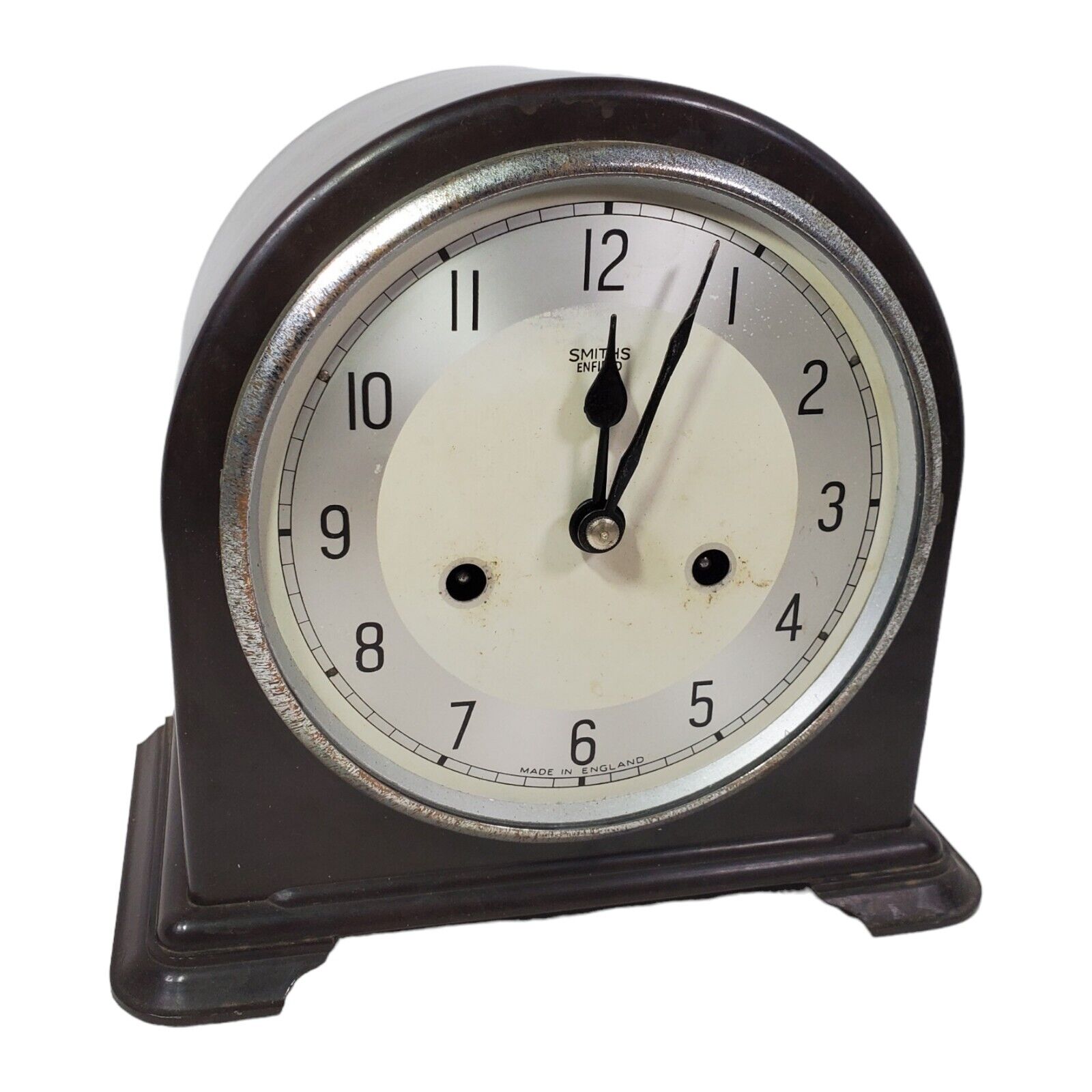 Vintage Smiths Enfield Art Deco Bakelite Mantel Clock England