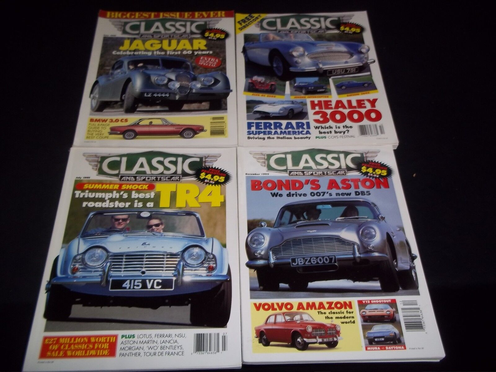 1995 CLASSIC & SPORTS CAR MAGAZINE LOT OF 8 ISSUES - NICE COVERS - M 627
