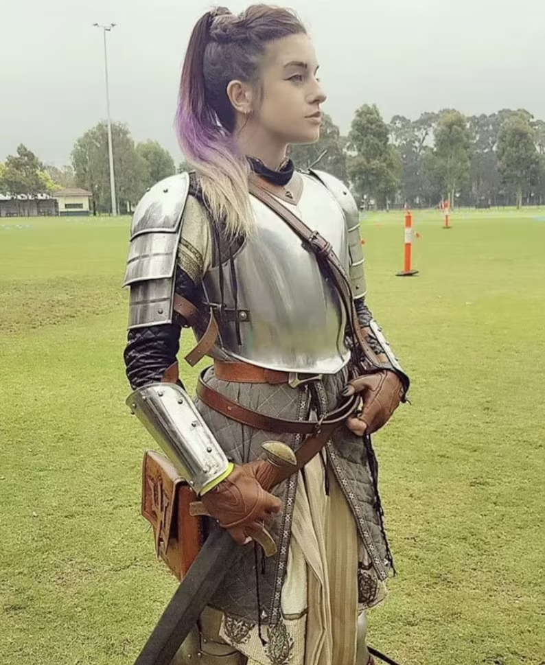 Medieval Knight Lady Armor, Fantasy Female Armor Costume, Cosplay, Larp Armor