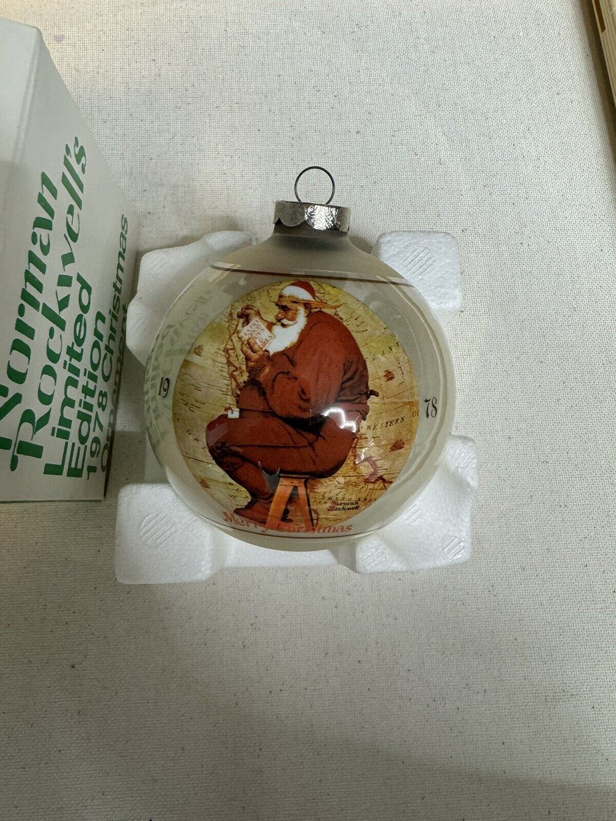 Norman Rockwell's Limited Edition 1978 Christmas Ornament Vintage Nostalgic Ball