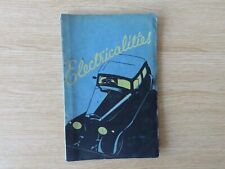 Vintage 1930's Joseph Lucas Electricalities Book, Early Motoring History, Lamp picture