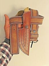 HANDMADE Genuine Hand Crafted Leather BELT SHEATH Holster For FIXED BLADE KNIFE picture