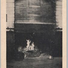 c1930s Illinois Camp Medill McCormick Main Lodge Fireplace Girl Scouts IL A190 picture