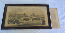 Antique 1860s Wood Framed Civil War Camp Curtin PA Jasper Green Harpers Weekly picture