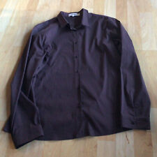 Jil Sander Cotton Womens Collared Shirt Blouse Brown Size 44 Italy picture