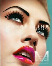 Maybelline Cosmetics Magazine Print Ad LIPS Makeup Artist Charlotte Willer 2012 picture