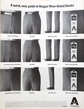 PRINT AD Haggar Wear Dated Slacks 1962 10.5x13 Acrilan Chemstrand Guide picture