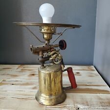 Unique Vintage Steampunk Blow Torch  Electric Lamp Light Works 13