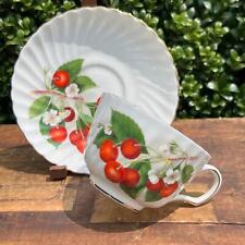 Vintage Cherry Ripe Adderly English Bone China Tea Cup & Saucer picture