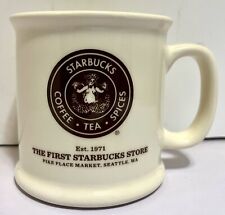 Vintage THE FIRST STARBUCKS STORE Siren Split Tail Coffee Mug Made In USA RARE picture