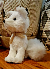 Small Arctic White Fox With Beige Ribbon Scarf picture