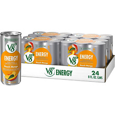 V8 +ENERGY Peach Mango Energy Drink Made with Real 8 Fl Oz (Pack of 24) picture